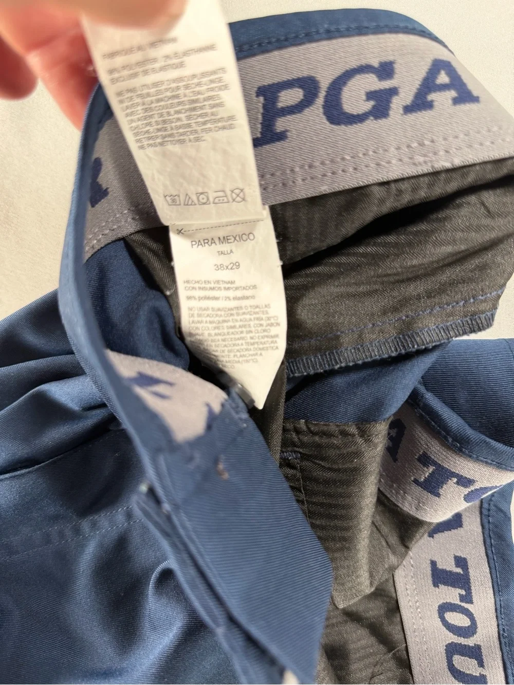 Men’s Pga Tour Blue Slack Size 38X 29 #928